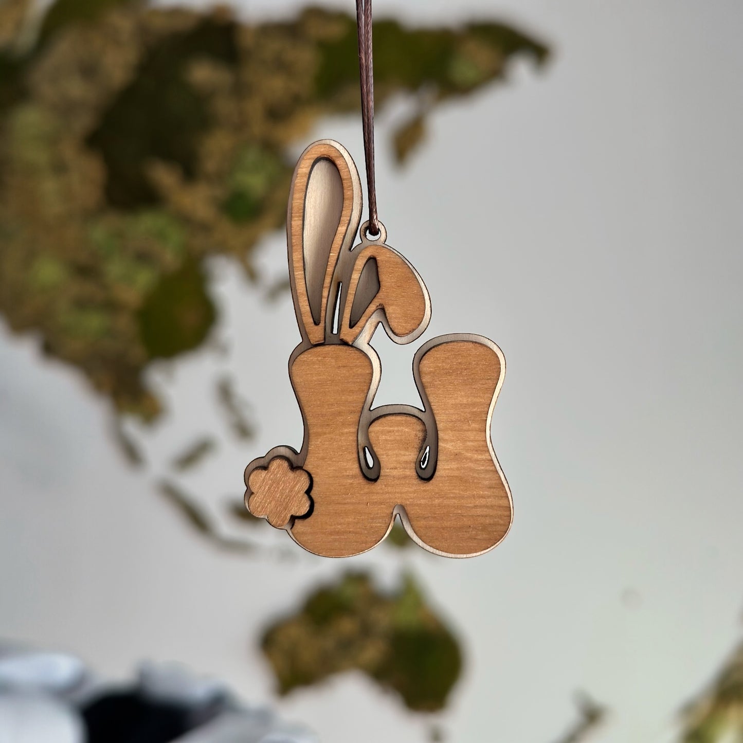 Holzanhänger mit Buchstaben – Hasen-Design für Ostern, Geschenke & Dekoration
