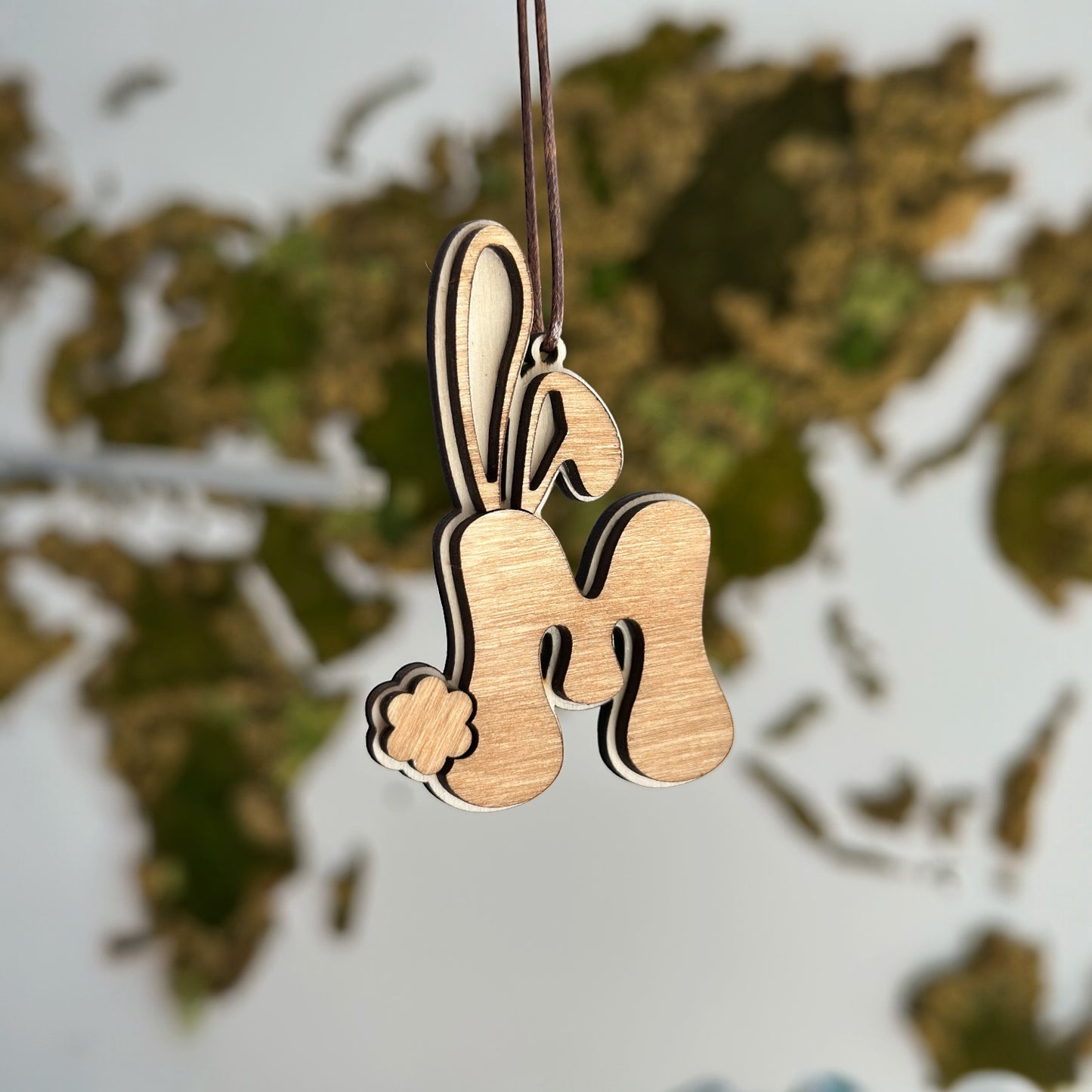 Holzanhänger mit Buchstaben – Hasen-Design für Ostern, Geschenke & Dekoration