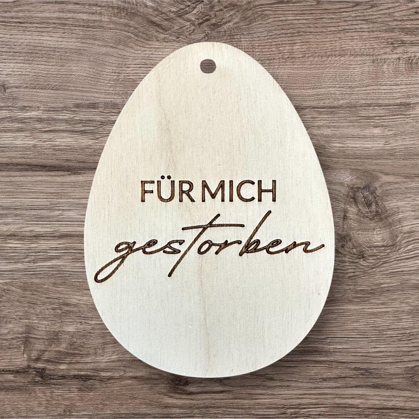 Holz-Ostereier für den Osterstrauch