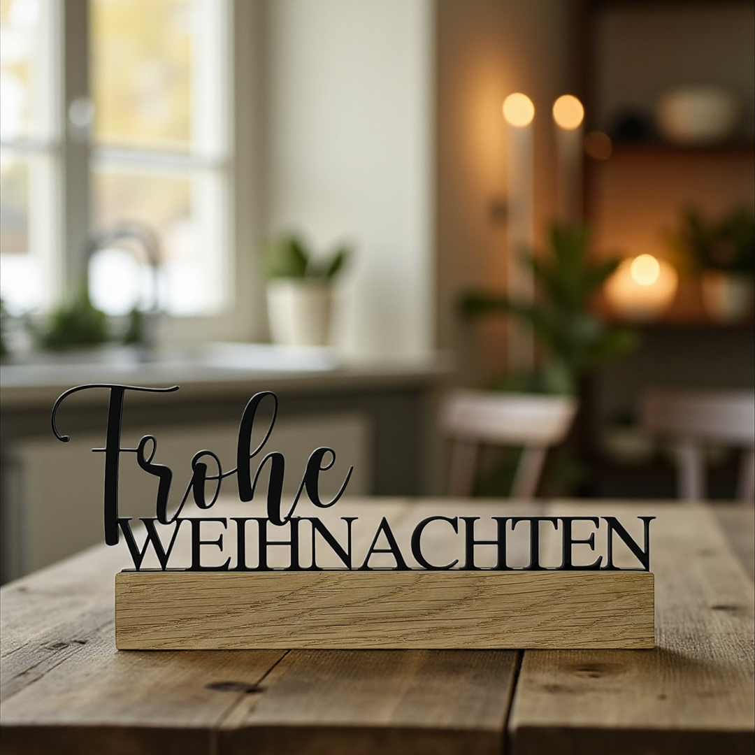 Frohe Weihnachten Aufsteller - Wiens Wood