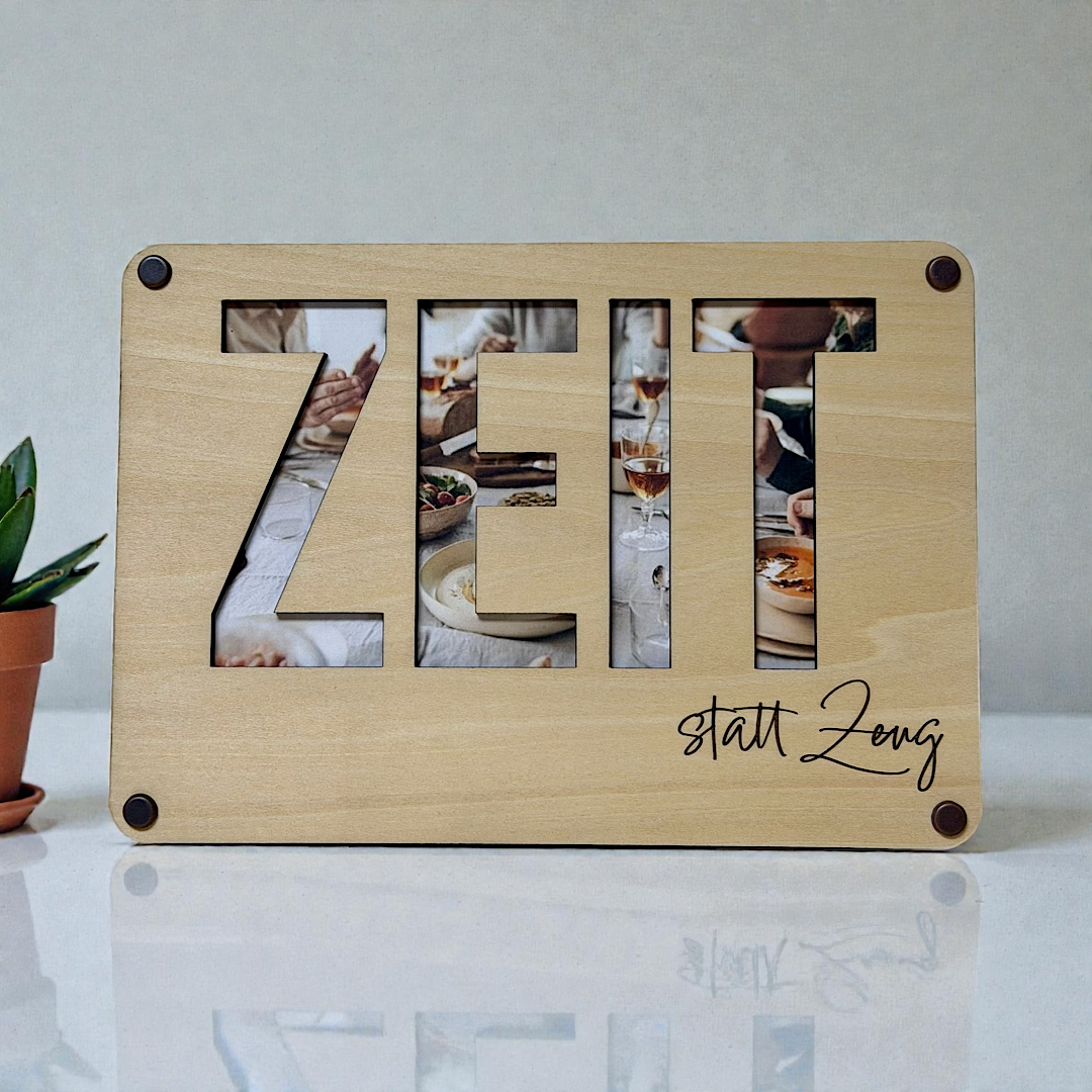 Geschenkkarte „Zeit statt Zeug“