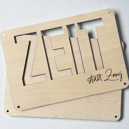 Geschenkkarte „Zeit statt Zeug“