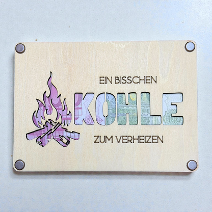 Geldgeschenk Karte - Kohle zum verheizen - Wiens Wood