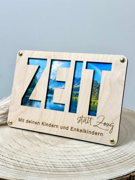 Geschenke Karte „Zeit statt Zeug“ - Wiens Wood