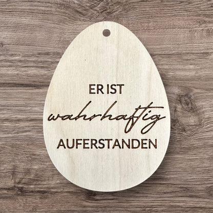 Holz-Ostereier für den Osterstrauch