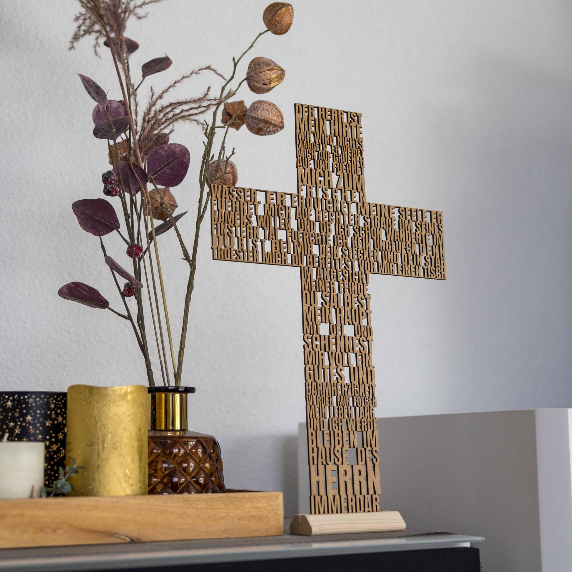 Kreuz mit Psalm 23 - Wiens Wood