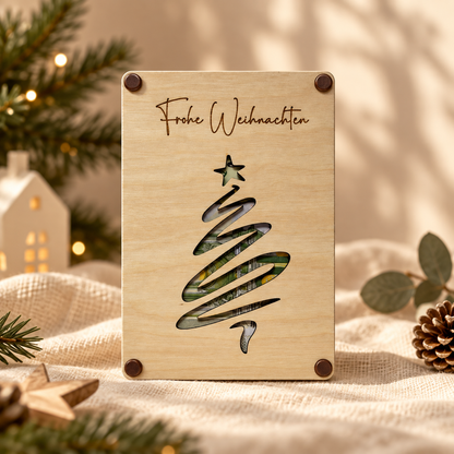 Geldgeschenkkarte aus Holz zu Weihnachten – 8 Motive – Produktbild 9