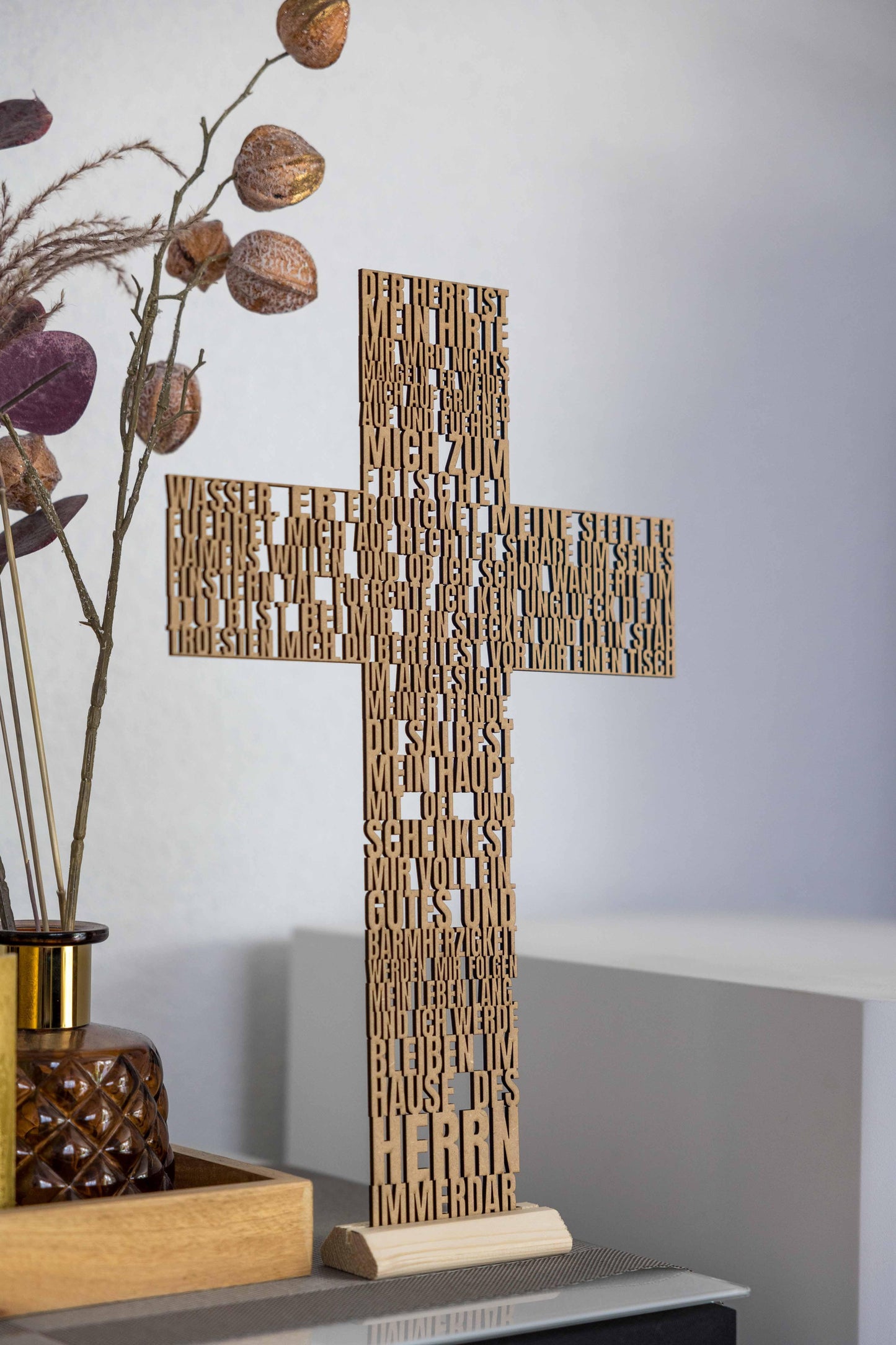 Kreuz mit Psalm 23 - Wiens Wood