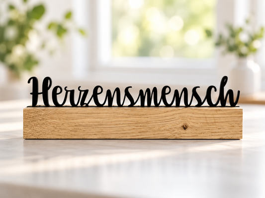 Herzensmensch-Aufsteller aus Holz – Geschenk & Deko