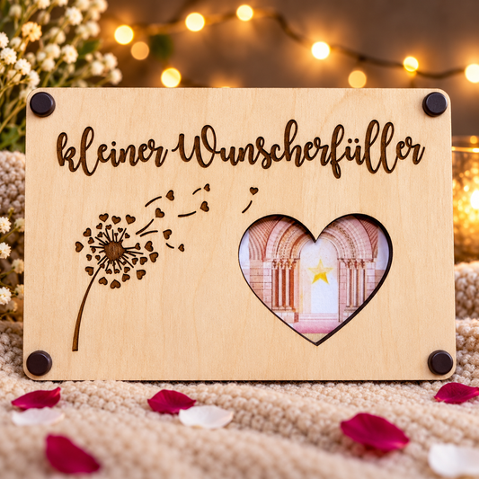 Geldgeschenk Kleiner Wunscherfüller aus Holz