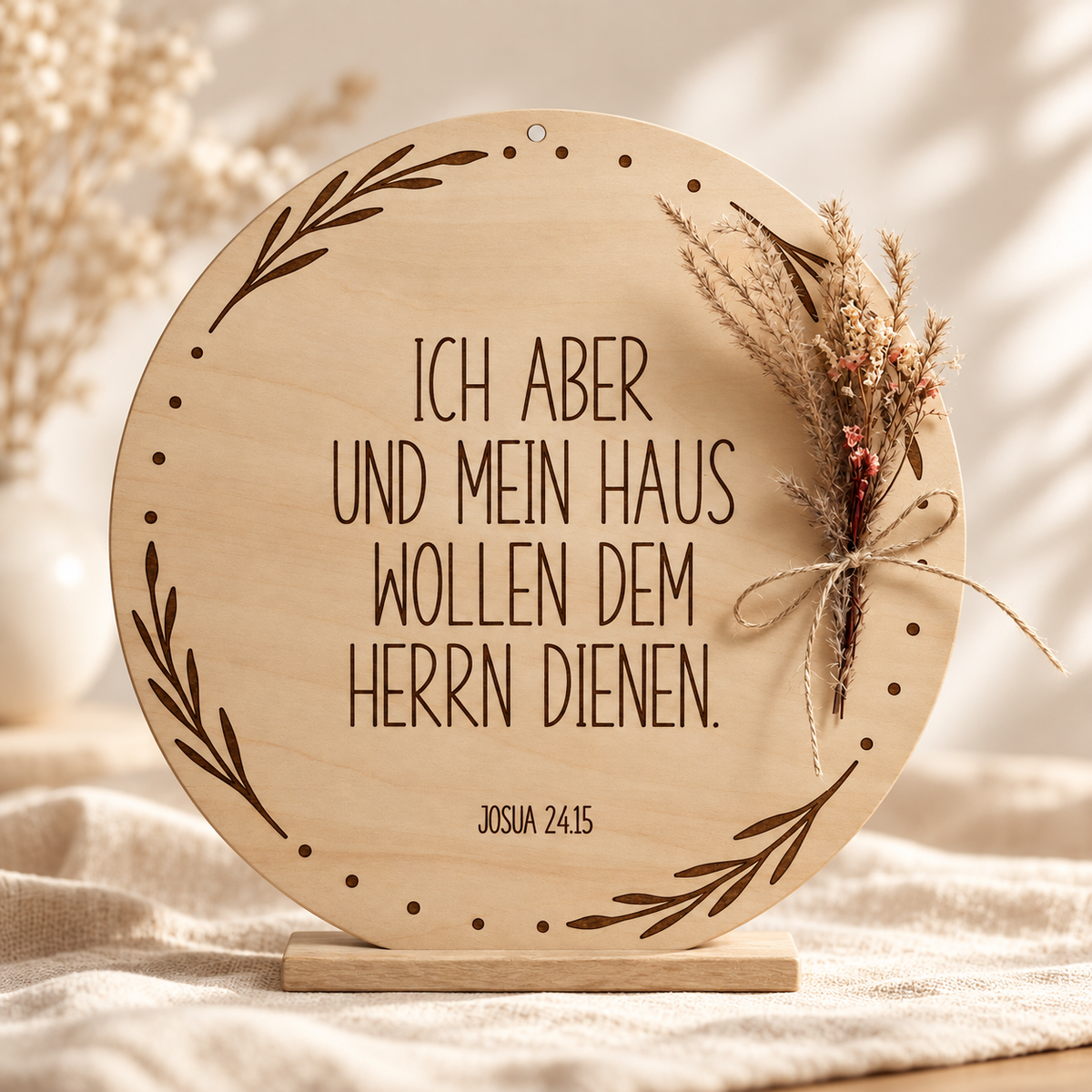 Holzschild Ich aber und mein Haus – Josua 24,15