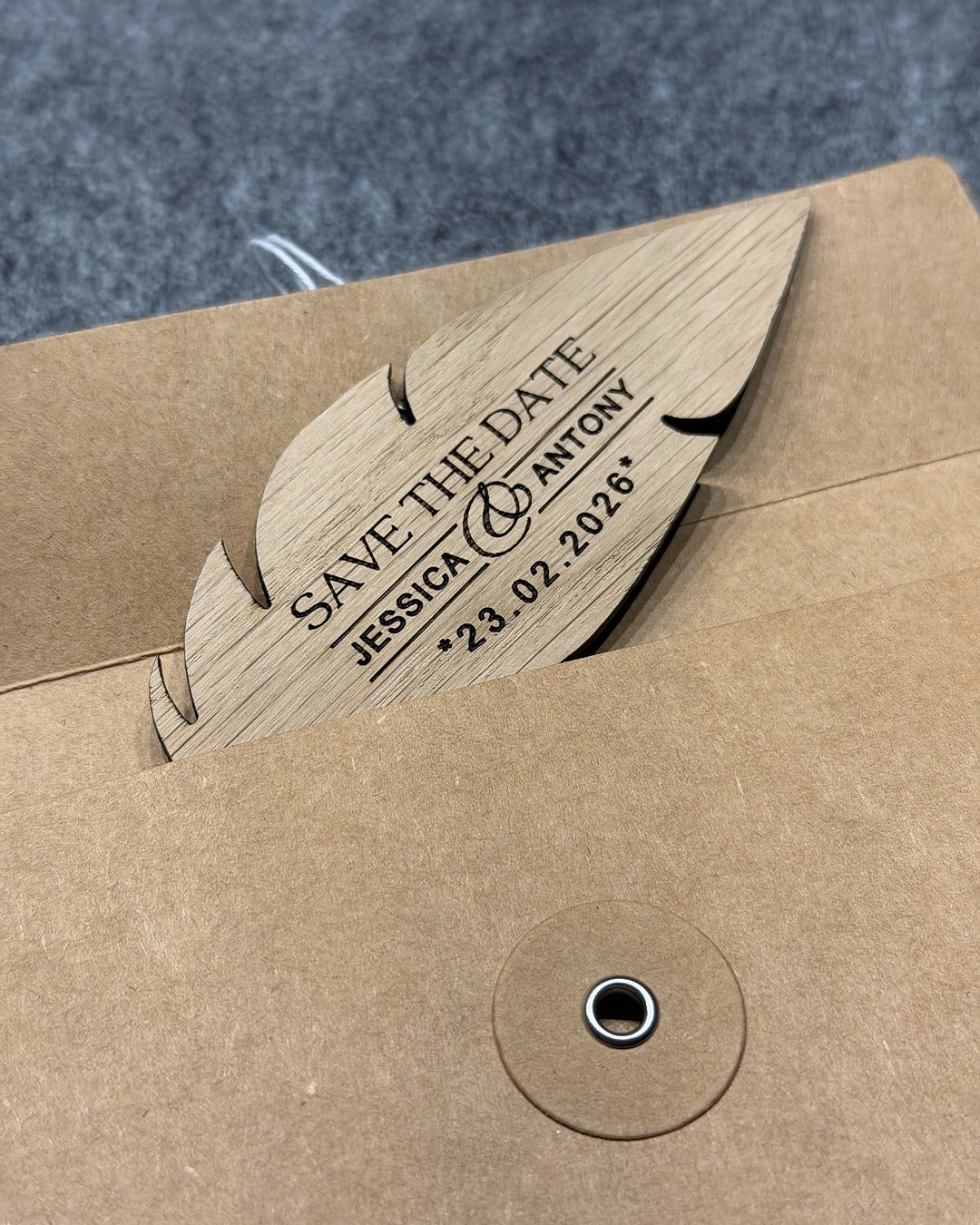 Save the Date Karten aus Holz - Wiens Wood