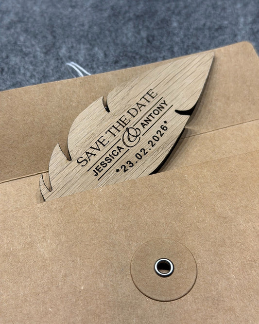Save the Date Karten aus Holz - Wiens Wood