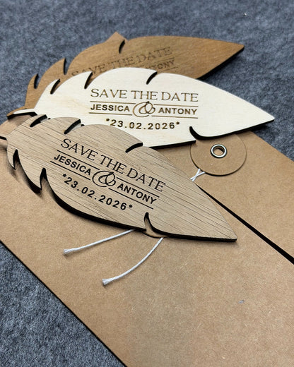 Save the Date Karten aus Holz - Wiens Wood